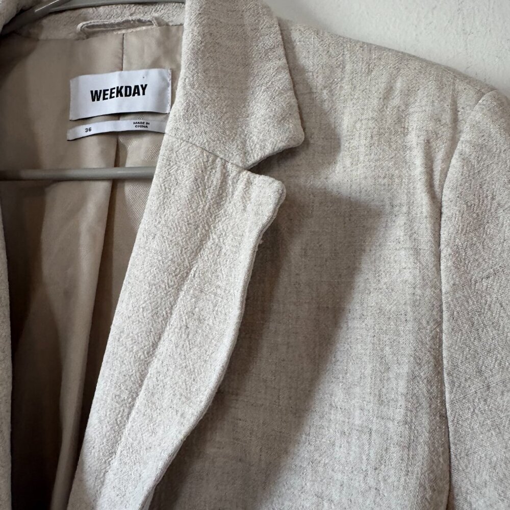 Weekday ISA LINEN MIX BLAZER - Picture 3 of 10